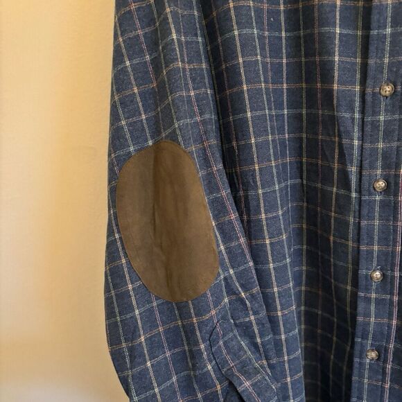 VTG Pendleton Flannel Wool Plaid Blue Button Down - Mens Size XL - Picture 4 of 9